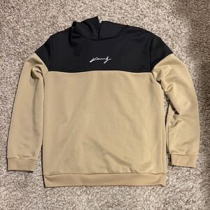 SHEIN Men's Black and Tan Hoodie (Large)